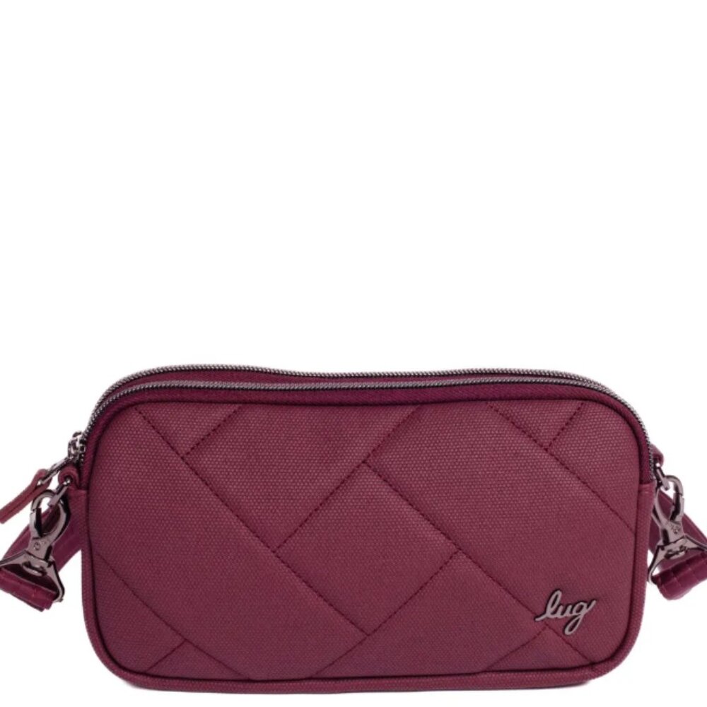 Brand New Lug Coupe XL Matte Luxe VL Wine Convertible Crossbody Bag